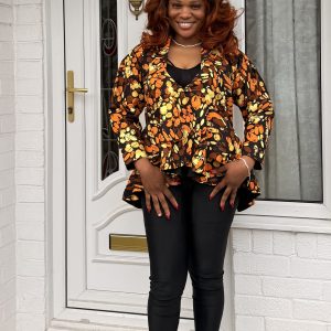 Folake Amber Glow Peplum Jacket